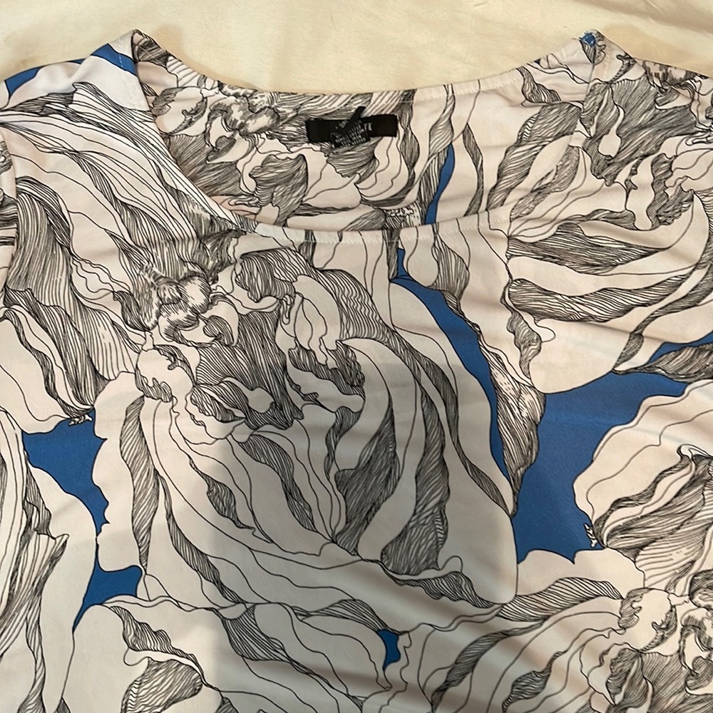 Dress blue design pattern dress shirt